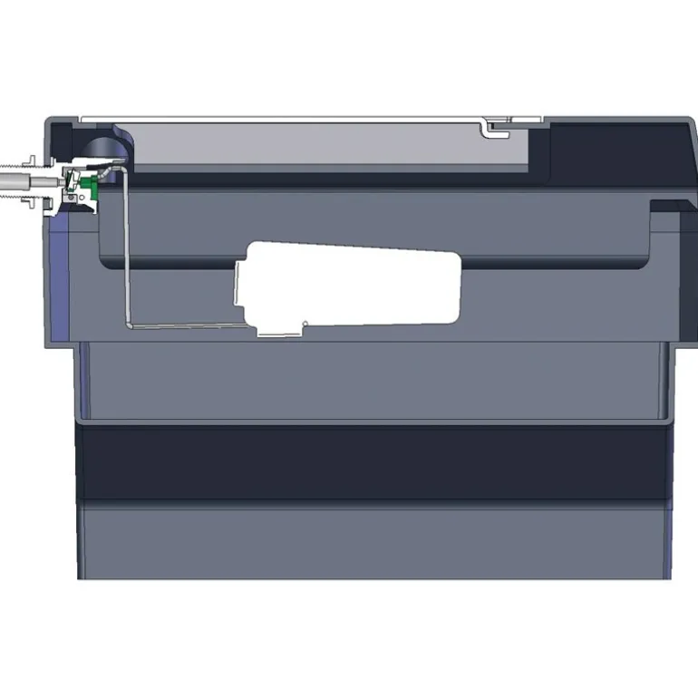 Abreuvoir Polybac 72 M double avec rebord intérieur et support de fixation