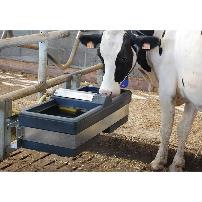 Abreuvoir Polybac 72 M double avec rebord intérieur et support de fixation