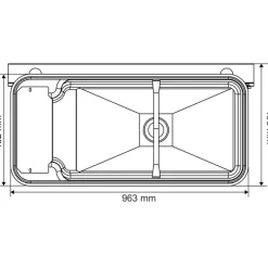 Abreuvoir Polybac 75 M double avec rebord à cordon sans support de fixation