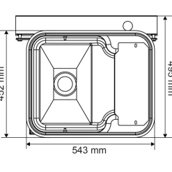 Abreuvoir Polybac 30 M simple avec rebord à cordon et support de fixation