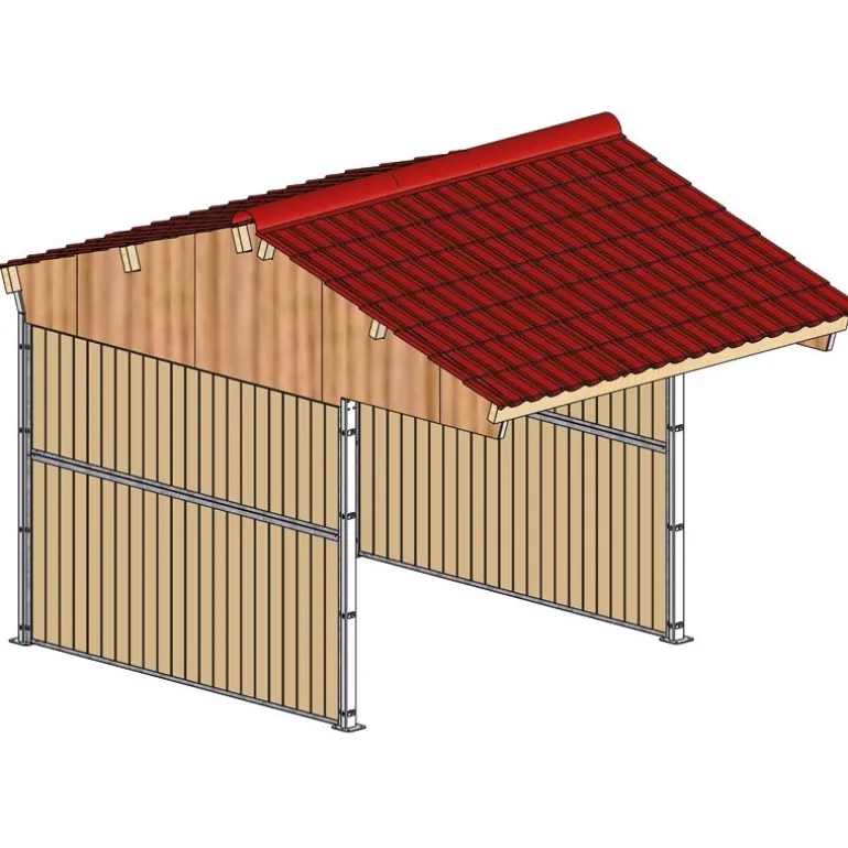 Abri de prairie double pente 3x3 m