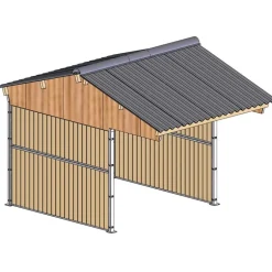 Abri de prairie double pente 3x3 m
