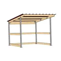 Abri de prairie simple pente SP 3x3 m