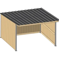 Abri de prairie simple pente SP 4x4 m