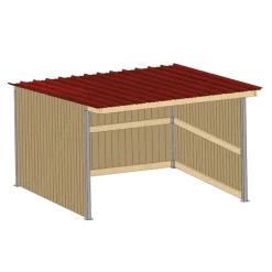 Abri de prairie simple pente SP 3x4 m