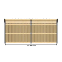 Abri de prairie simple pente SP 3x4 m