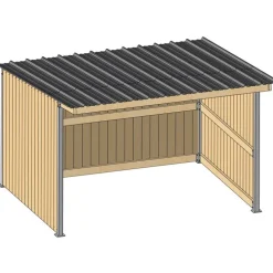 Abri de prairie simple pente SP 3x4 m