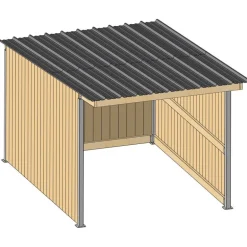 Abri de prairie simple pente SP 4x3 m