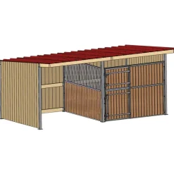 Abri de prairie simple pente SP 4x3 m