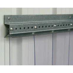 Barre de fixation pour rideau à lanières PVC