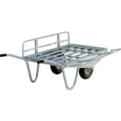 Brouette fourragère 2 roues avec côtés rabattables