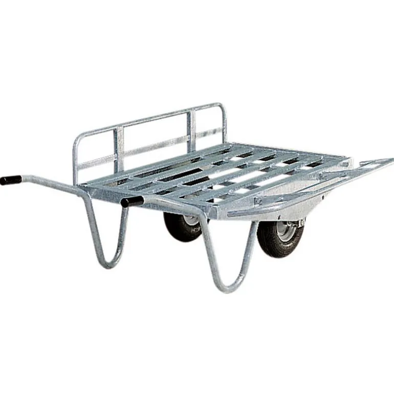 Brouette fourragère 2 roues avec côtés rabattables