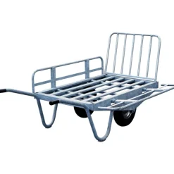 Brouette fourragère 2 roues avec côtés rabattables