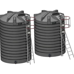 Echelle à crinoline galvanisée