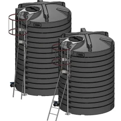 Echelle à crinoline galvanisée