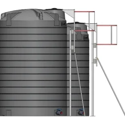 Echelle à crinoline galvanisée