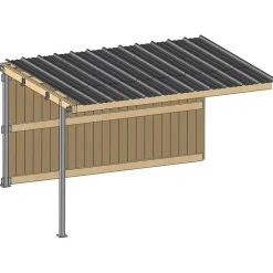 Extension abri de prairie simple pente SP 4x3 m