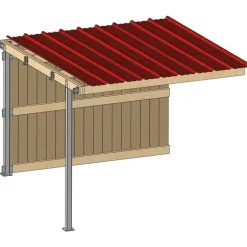 Extension abri de prairie simple pente SP 3x3 m
