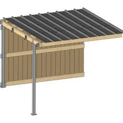 Extension abri de prairie simple pente SP 3x3 m