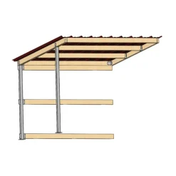 Extension abri de prairie simple pente SP 2x3 m