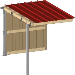 Extension abri de prairie simple pente SP 2x3 m