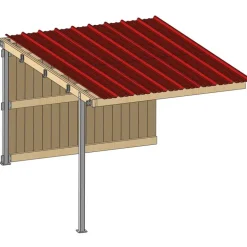 Extension abri de prairie simple pente SP 3x4 m