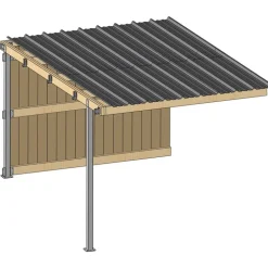 Extension abri de prairie simple pente SP 3x4 m
