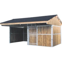 Extension d'abri de prairie double pente 3x3 m