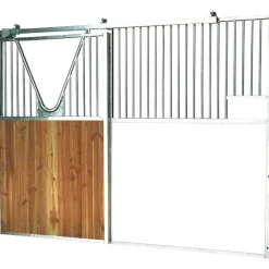 Façade de box barreaudée pour soubassement à maçonner - Larg. 3 m