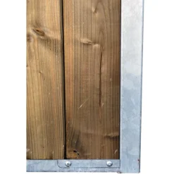 Façade de box barreaudée/bois - Larg. 2,5 m (sans porte)