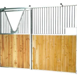 Façade de box barreaudée/bois - Larg. 2,5 m (sans porte)