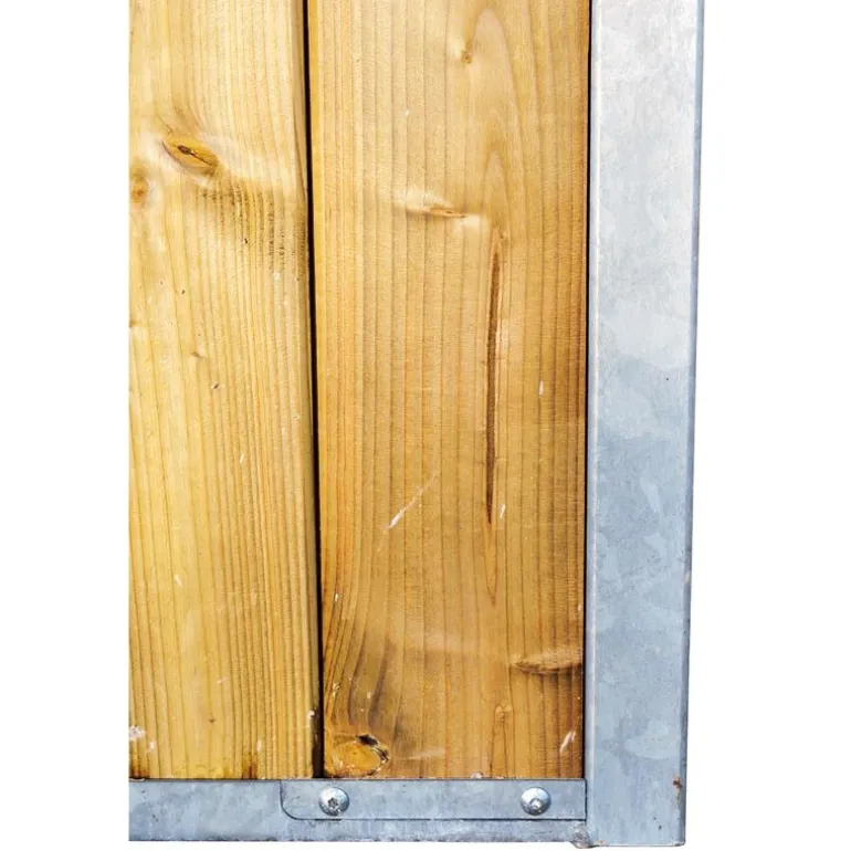 Façade de box barreaudée/bois - Larg. 2,5 m (sans porte)