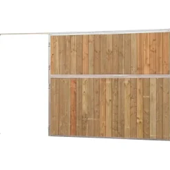 Façade de box pleine bois - Larg. 2,5 m (sans porte)