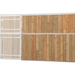 Façade de box pleine bois - Larg. 2,5 m (sans porte)