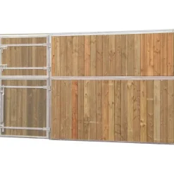 Façade de box pleine bois - Larg. 2,5 m (sans porte)