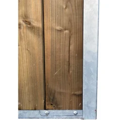 Façade de box pleine bois - Larg. 2,5 m (sans porte)