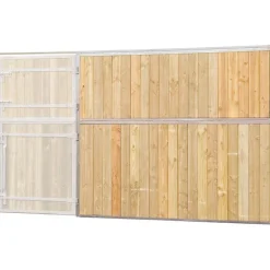 Façade de box pleine bois - Larg. 2,5 m (sans porte)