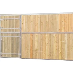Façade de box pleine bois - Larg. 2,5 m (sans porte)