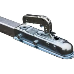 Flèche avec tête d'attelage à boule pour chariot 4 roues