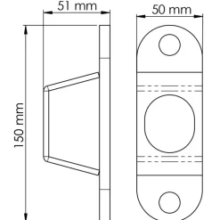 Platine de réception de verrou