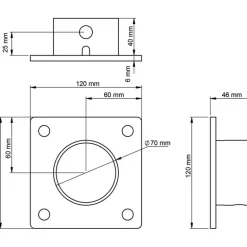 Platine murale pour panneau libre-service