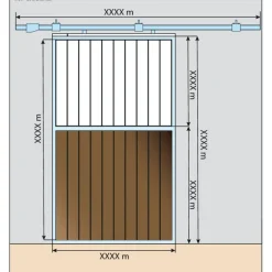 Porte coulissante barreaudée