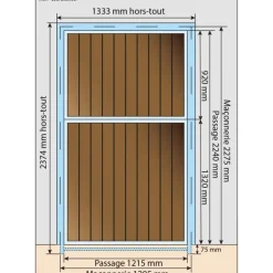 Porte de box complète modèle PRO - Tirant droit