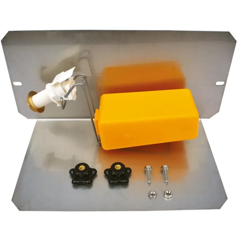 Robinet flotteur avec plaque de protection pour SUPERBAC rond rebord à cordon