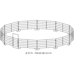 Rond de longe galvanisé Ø 12 m (panel 2,40 m)