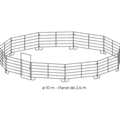 Rond de longe galvanisé Ø 10 m (panel 2,40 m)