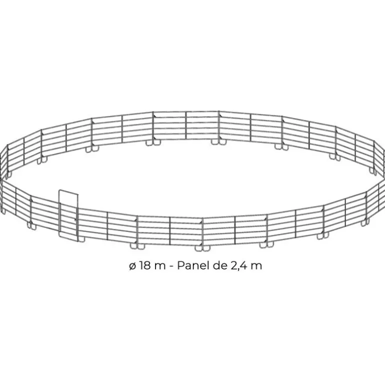Rond de longe galvanisé Ø 18 m (panel 2,40 m)