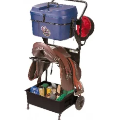 Servante porte-selle avec malle de pansage BOX PRO XL