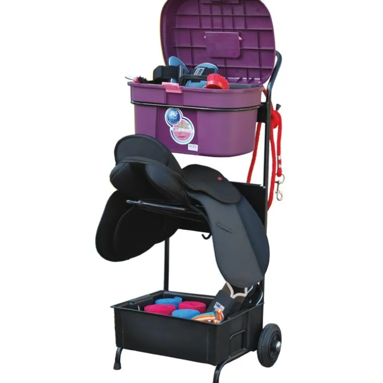 Servante porte-selle avec malle de pansage Box Colors