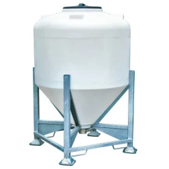 Silo à aliments 1000 L avec trappe sur châssis